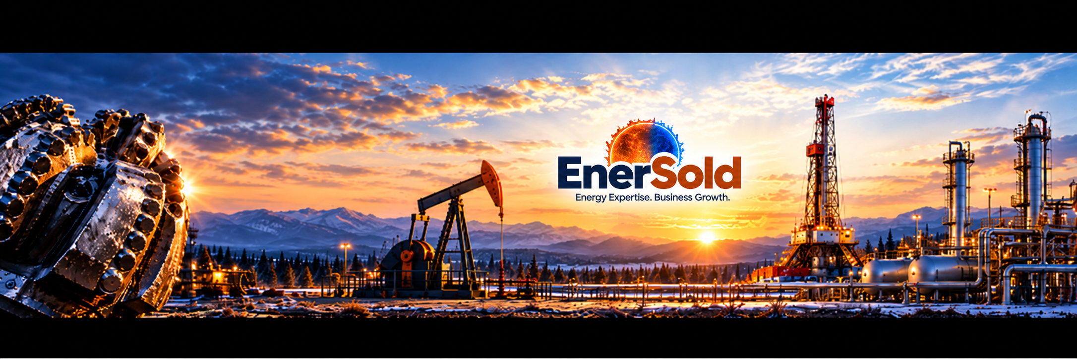 EnerSold oilfield sunset banner